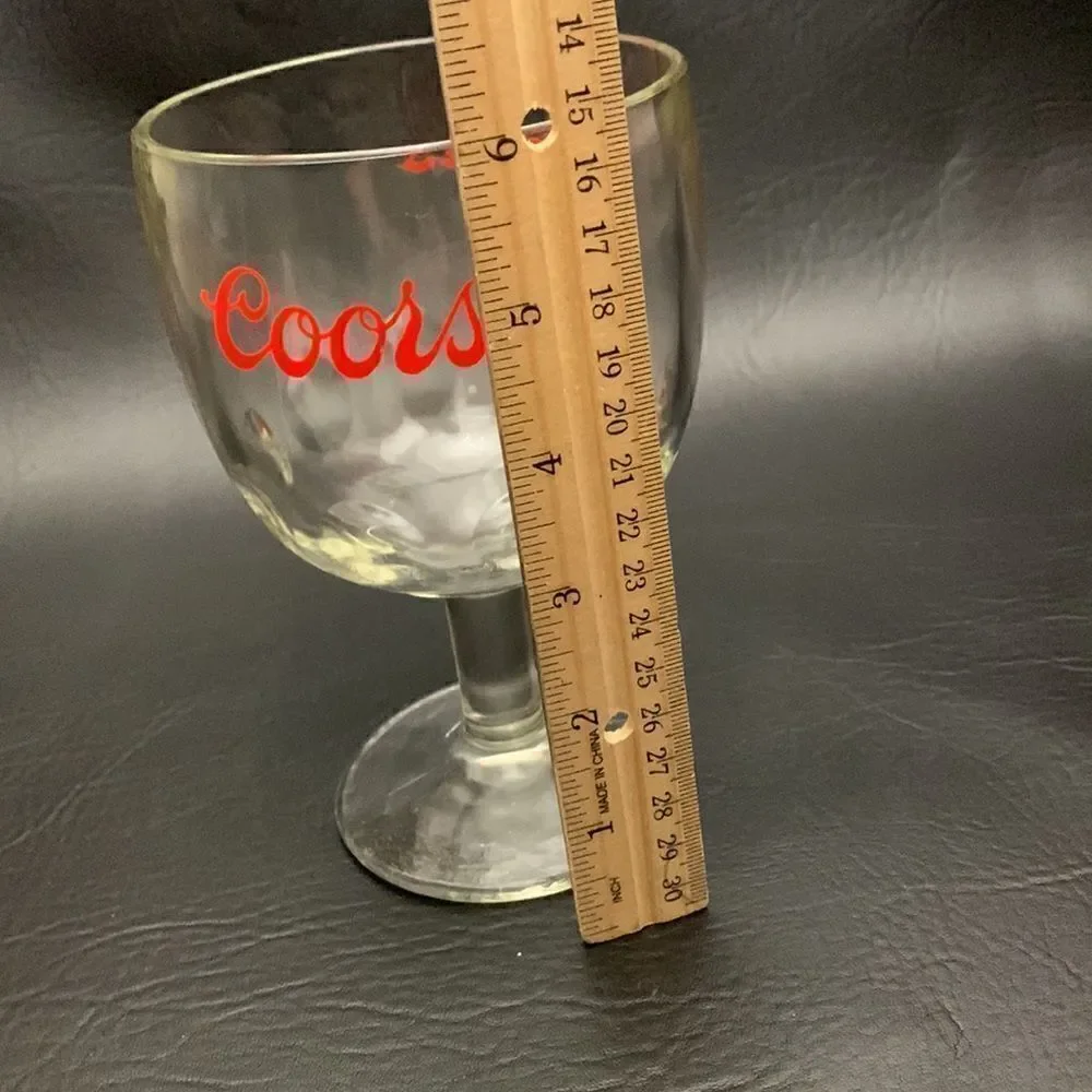 Coors Vintage Cold Draft Beer Glass Mug 16 Ounces 6 Inches Tall Bar Accessories